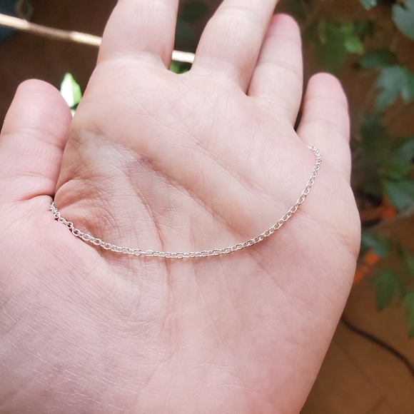 New 18" Dainty 925 Sterling Silver Plated Necklace Chain - Picture 8 of 15